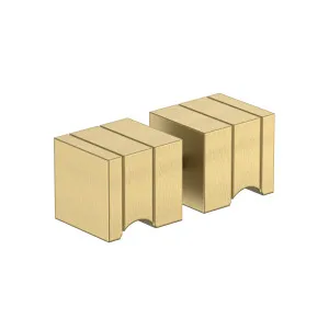 Square Door Knob Soft Gold Brushed by Estelle, a Door Knobs & Handles for sale on Style Sourcebook