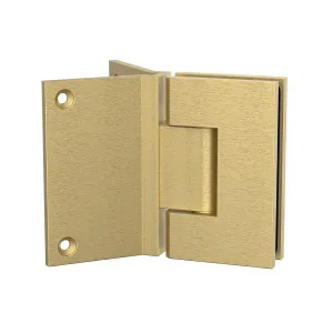 Boston Heavy Duty Hinge with Corner Type Mounting Plate - Soft Gold Brushed by Estelle, a Bathroom Fixtures for sale on Style Sourcebook