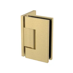 Stealth Wall to Glass 90 Degree Hinge with Offset Plate Soft Gold Brushed by Estelle, a Bathroom Fixtures for sale on Style Sourcebook