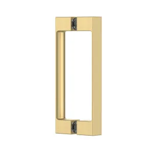 Square Double Pull Shower Handle Soft Gold Brushed by Estelle, a Door Knobs & Handles for sale on Style Sourcebook
