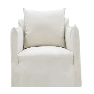 Como Linen Ecru Occasional Chair - 1 Seater by James Lane, a Chairs for sale on Style Sourcebook