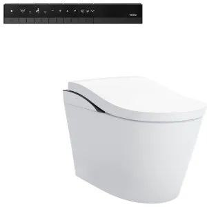 Toto Neorest LS Wall Faced Smart Toilet Suite Black S-Trap NEOREST-LS-BLK-S305 by TOTO, a Toilets & Bidets for sale on Style Sourcebook