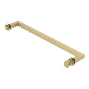 Square Towel Rail 430mm with FEK Door Knob Brushed Brass by Estelle, a Towel Rails for sale on Style Sourcebook