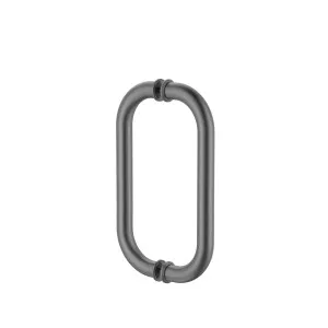 Round Double D Style Double Pull Shower Handle 166 mm Brushed Gun Metal by Estelle, a Door Knobs & Handles for sale on Style Sourcebook