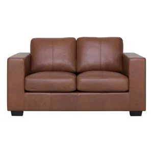 Toronto Double Sofa Bed in Urbane Leather Dark Brown by OZ Design, a Sofa Beds for sale on Style Sourcebook