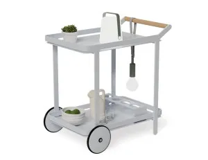 Imola Outdoor Bar Cart - Matt Silver Grey by Level, a Sideboards, Buffets & Trolleys for sale on Style Sourcebook