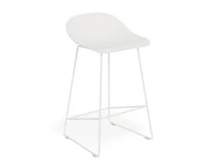 Pop Stool - White Frame and Shell Seat - 65cm Kitchen Bench Seat Height by Level, a Stools for sale on Style Sourcebook
