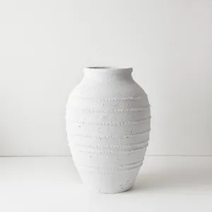 Pot Vicolo Antique White (FI9340AWH) by Floral Interiors, a Baskets, Pots & Window Boxes for sale on Style Sourcebook