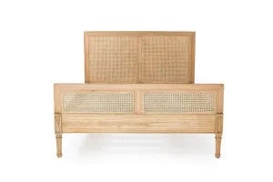 Harrison Cane Super King Bed - Weathered Oak by Azure Interiors, a Beds & Bed Frames for sale on Style Sourcebook