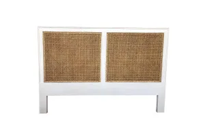 Harrison Cane King Bedhead - White by Azure Interiors, a Bed Heads for sale on Style Sourcebook