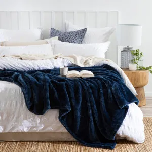 Muse Luxe 520Gsm Microfibre Blanket Sapphire by Muse, a Blankets & Throws for sale on Style Sourcebook