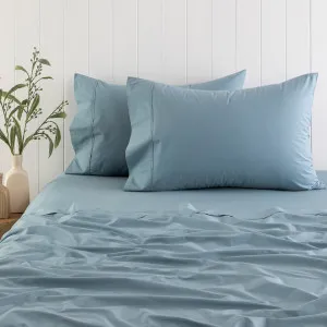 Habitat 300Tc Cotton Fitted Sheet Dusty Blue by Habitat, a Sheets for sale on Style Sourcebook