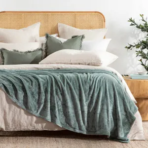 Habitat Simply The Softest 350Gsm Microfibre Blanket Sage by Habitat, a Blankets & Throws for sale on Style Sourcebook