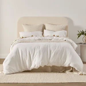 Muse Washed Linen Quilt Cover Set White by Muse, a Quilt Covers for sale on Style Sourcebook