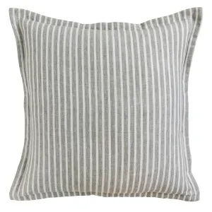 Muse Sahara Linen Striped Square Cushion Olive by Muse, a Cushions, Decorative Pillows for sale on Style Sourcebook