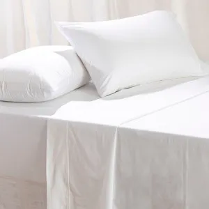 Habitat 300 Thread Count Cotton Sheet Set White by Habitat, a Sheets for sale on Style Sourcebook