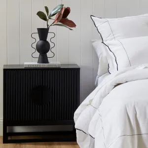 Muse Dutton Bedside Table Black by Muse, a Side Table for sale on Style Sourcebook