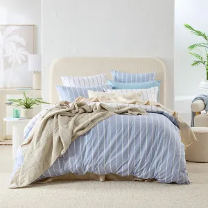 Habitat Adria Reversible Stripe Quilt Cover Set Blue by Habitat, a Quilt Covers for sale on Style Sourcebook
