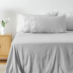 Pillow Talk 225Tc Cotton Sheet Set Silver by Pillow Talk, a Sheets for sale on Style Sourcebook