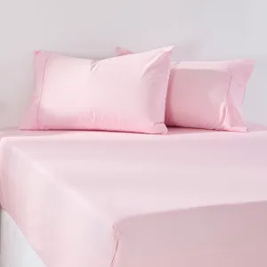 Pillow Talk 225Tc Cotton Fitted Sheet Pink by Pillow Talk, a Sheets for sale on Style Sourcebook