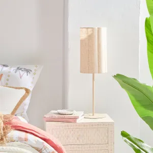 Muse Talstone Linen 69Cm Table Lamp Beige by Muse, a Table & Bedside Lamps for sale on Style Sourcebook