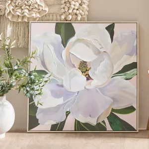 Muse Brookfield Flower Framed Canvas Wall Art White by Muse, a Wall Hangings & Decor for sale on Style Sourcebook