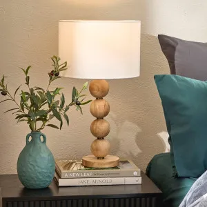 Muse Terrance Wood 58Cm Table Lamp Natural by Muse, a Table & Bedside Lamps for sale on Style Sourcebook