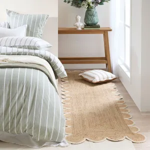 Habitat Aria Scalloped Jute Floor Runner Natural/White by Habitat, a Contemporary Rugs for sale on Style Sourcebook