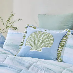 Muse Cascade Shell Cushion Blue/Green by Muse, a Cushions, Decorative Pillows for sale on Style Sourcebook
