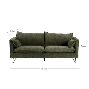 Muse Picolly 3 Seater Sofa Green by Muse, a Sofas for sale on Style Sourcebook