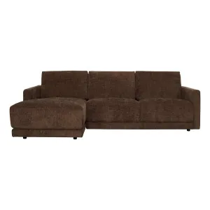 Hendrix 2 Seater Sofa + Chaise LHF in Lila Chocolate by OZ Design, a Sofas for sale on Style Sourcebook