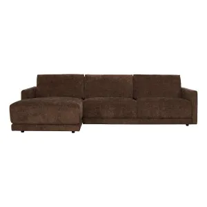 Hendrix 3 Seater Sofa + Chaise LHF in Lila Chocolate by OZ Design, a Sofas for sale on Style Sourcebook