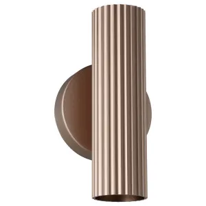 Eglo Portillo Modern Fluted Up/Down LED Indoor Wall Light Bronze by Eglo, a Wall Lighting for sale on Style Sourcebook