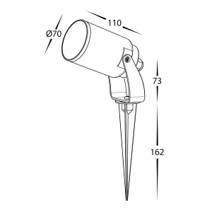 Havit Niso Weatherproof Outdoor Spike Light with Adjustable Head Black by Havit, a Outdoor Lighting for sale on Style Sourcebook