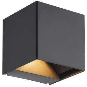 Havit Celes Minimalist Weatherproof Square Up/Down LED Wall Light Black by Havit, a Wall Lighting for sale on Style Sourcebook