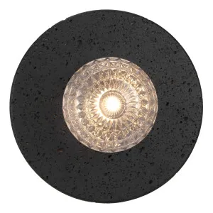Telbix Varon Black Travertine Base Wall Light Clear by Telbix, a Wall Lighting for sale on Style Sourcebook