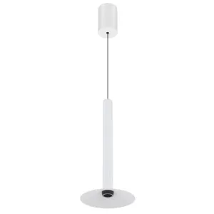 Telbix Grado Slimline Fluted LED Rise and Fall Pendant White by Telbix, a Lighting for sale on Style Sourcebook