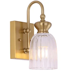 CLA Sino Ellipse Clear Glass Wall Light Brass by Compact Lamps Australia, a Wall Lighting for sale on Style Sourcebook