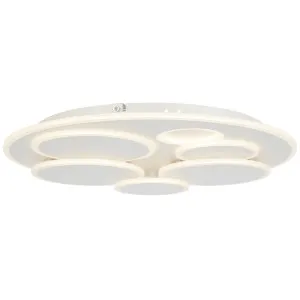 Telbix Stellar Sculptural Layered Round LED Flush Mount Ceiling Light White by Telbix, a Lighting for sale on Style Sourcebook