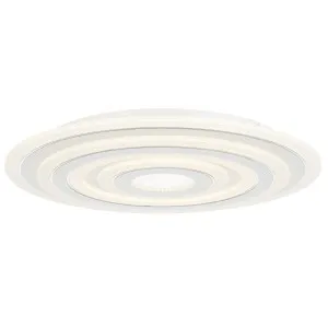 Telbix Utica Orbit-Inspired Round LED Flush Mount Ceiling Light White by Telbix, a Lighting for sale on Style Sourcebook