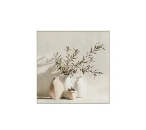 Olive Branch Still Life Wall Art Canvas 80cm x 80cm by Luxe Mirrors, a Artwork & Wall Decor for sale on Style Sourcebook