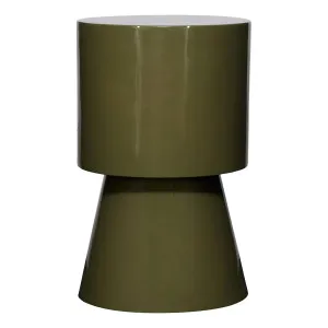 Bow Side Table 30x49cm in High Gloss Olive by OZ Design, a Side Table for sale on Style Sourcebook
