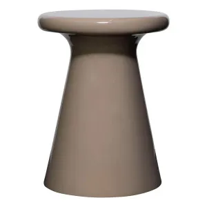 Joy Side Table 40x51cm in High Gloss Taupe by OZ Design, a Side Table for sale on Style Sourcebook