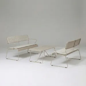 Parco Outdoor 4 Seat Lounge Set Sand by Seek & Ramble, a Outdoor Sofa Sets for sale on Style Sourcebook
