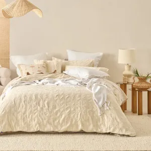 Habitat Liora Palm Quilt Cover Set Natural by Habitat, a Quilt Covers for sale on Style Sourcebook