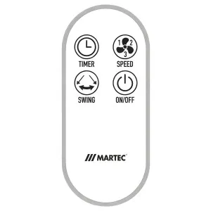 Martec Como 15" AC Wall Fan with Remote White by Martec, a Ceiling Fans for sale on Style Sourcebook