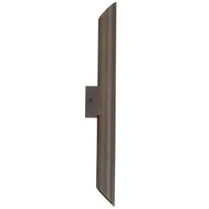 Telbix Penros Minimalist Tubular Up/Down Outdoor LED Wall Light Antique Brass by Telbix, a Wall Lighting for sale on Style Sourcebook