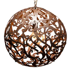 MDA Lighting Theodore Hand-Painted Sculptural Orb Pendant in Bronze Wash Small by MDA Lighting, a Lighting for sale on Style Sourcebook