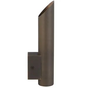 Telbix Penros Minimalist Tubular Outdoor LED Wall Light Antique Brass by Telbix, a Wall Lighting for sale on Style Sourcebook