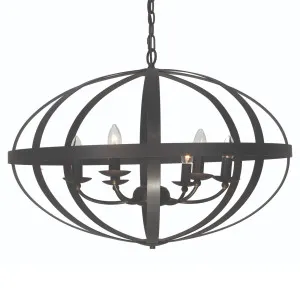 MDA Lighting Lincon Sphere Pendant in Weathered Iron Finish 6-Light by MDA Lighting, a Lighting for sale on Style Sourcebook